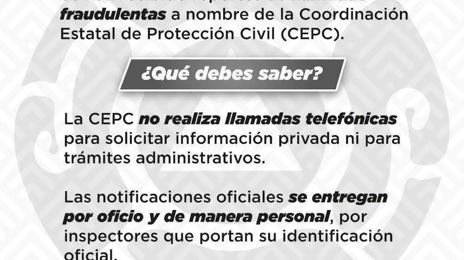 CEPC llamadas falsas 